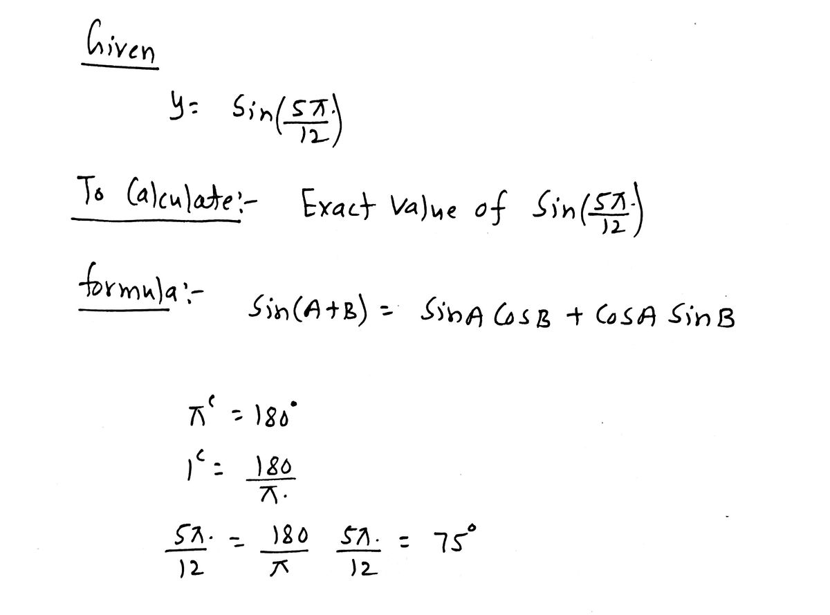 Trigonometry homework question answer, step 1, image 1